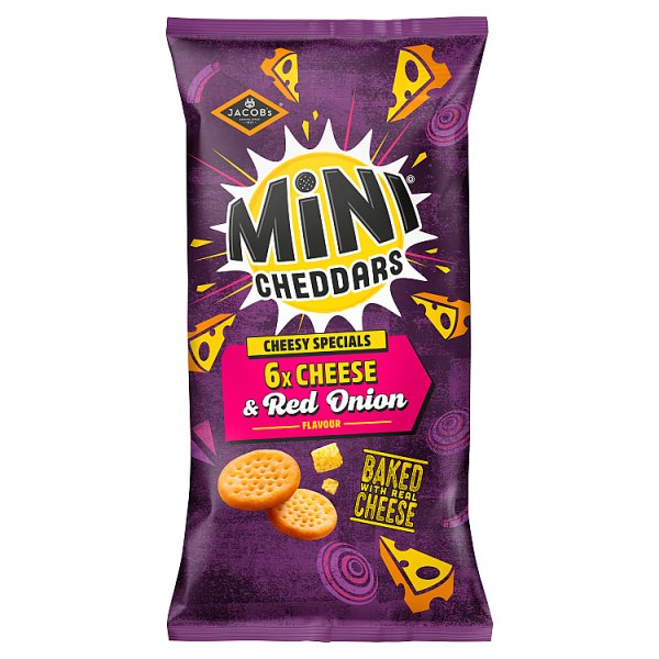 Jacob's Mini Cheddars Cheddar & Red Onion Baked Snacks Multipack 6 x 23g