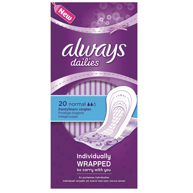 Always Dailies Liners Fresh 20ct
