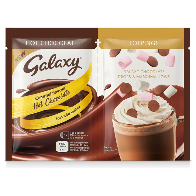 Galaxy Caramel Instant & Toppings (Mallows & Chocolate Drops) 37g
