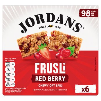 Jordans Frusli Bars Red Berries 150g