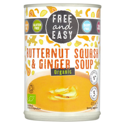 Free And Easy Organic Butternut Squash & Ginger Soup 400g