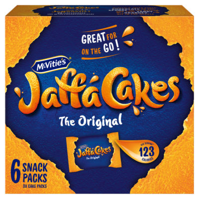 McVitie's Jaffa Cakes Original Chocolate Biscuits Snack Pack Cakes 198g