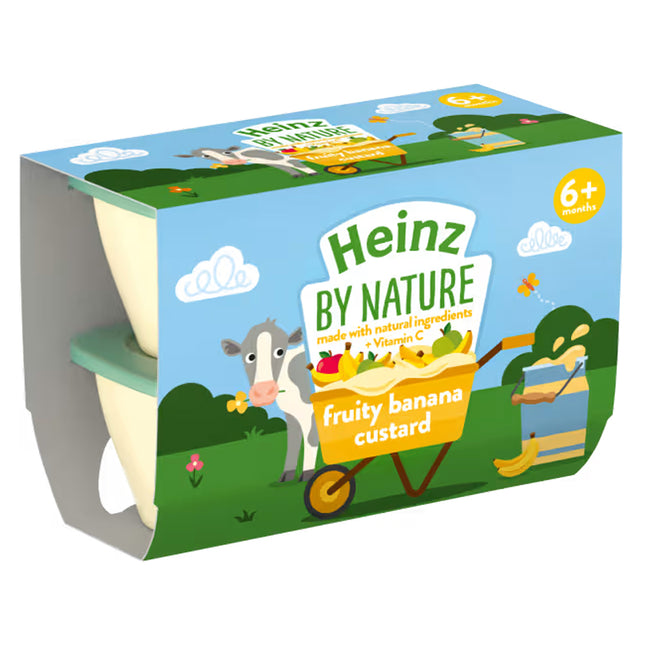 Heinz Banana Custard 4 Pack 100g