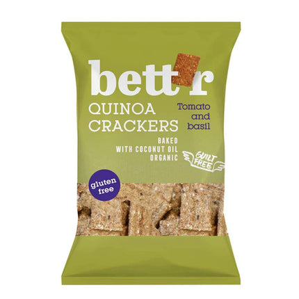 Bett'r Quinoa Crackers Tomato & Basil 100g