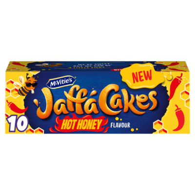 McVitie's Jaffa Cakes Original Chocolate Biscuits Hot Honey Flavour 10 Cakes 110g