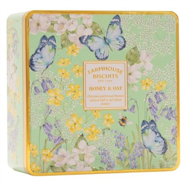 Farmhouse Biscuits English Garden Honey & Oat Tin 250g