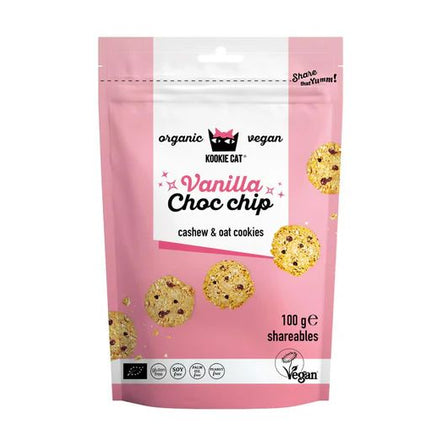 Kookie Cat Mini Cookies Vanilla Choc Chip 100g
