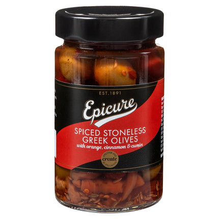 Epicure Spiced Stoneless Greek Olives 310G