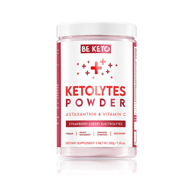 BeKeto Keto Electrolytes Powder Strawberry-Cherry 200g