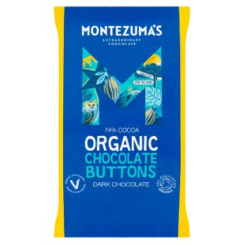 Montezumas Organic Dark Buttons Bag Dark 74% 120g