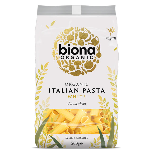 Biona Organic White Rigatoni Bronze Extruded 500g