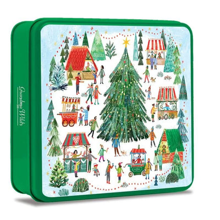 Grandma Wild's Embossed Christmas Village Market Tin 6 x 160g
