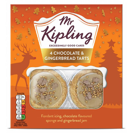 Mr Kipling Gingerbread & Milk Chocolate Tart 4 Pack