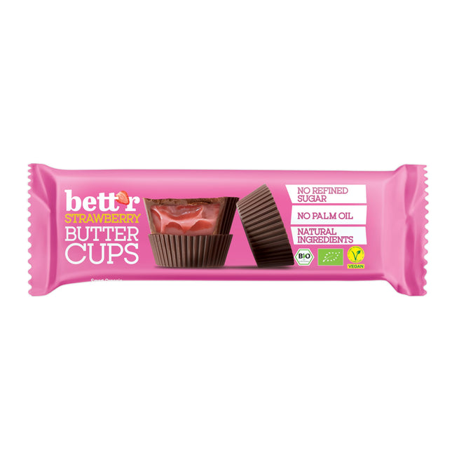 Bett'r Strawberry Butter Cups 39G