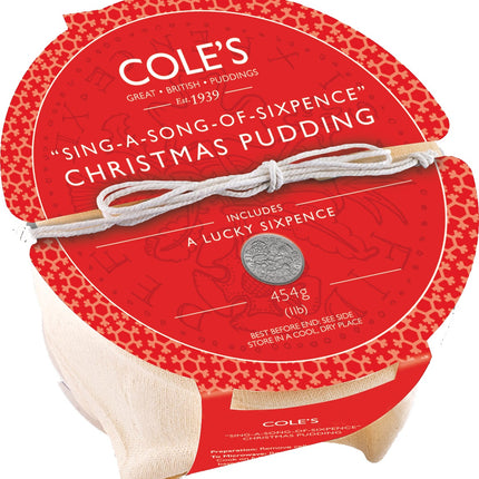 Cole's Sing a Song of Sixpence Christmas Pudding 454g