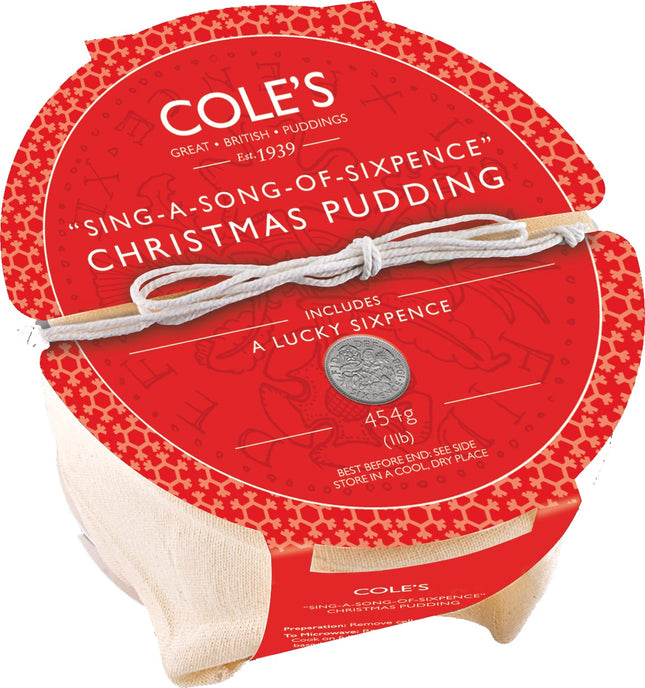 Cole's Sing a Song of Sixpence Christmas Pudding 454g