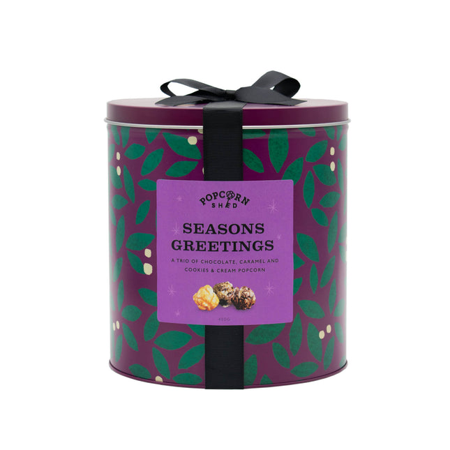 PopCorn Shed Season's Greetings Popcorn Tin 400g