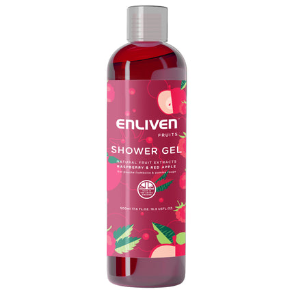 Enliven Naturals Shower Gel 500ml Raspberry Apple