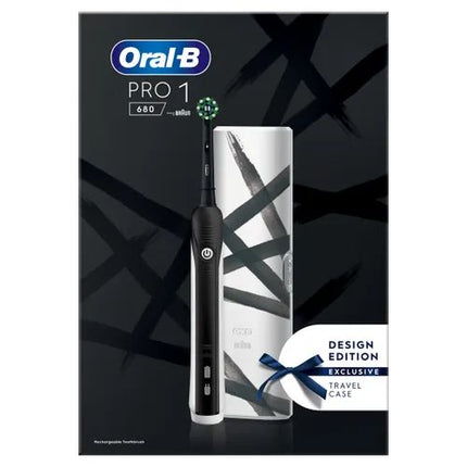 Oral B Pro 1 680 Striking Design Cross Action Black Electric Toothbrush