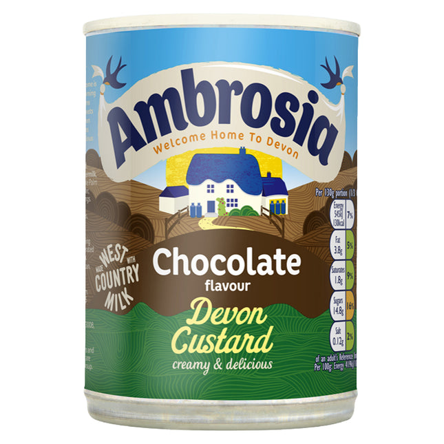 Ambrosia CHOCOLATE CUSTARD CAN 12/400G