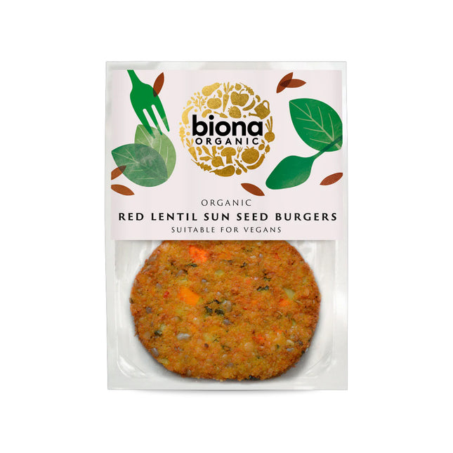 Biona Organic Red Lentil /Sun Seed Burger 160g
