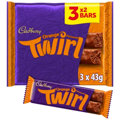 Cadbury Twirl Orange 129g 3 Pack