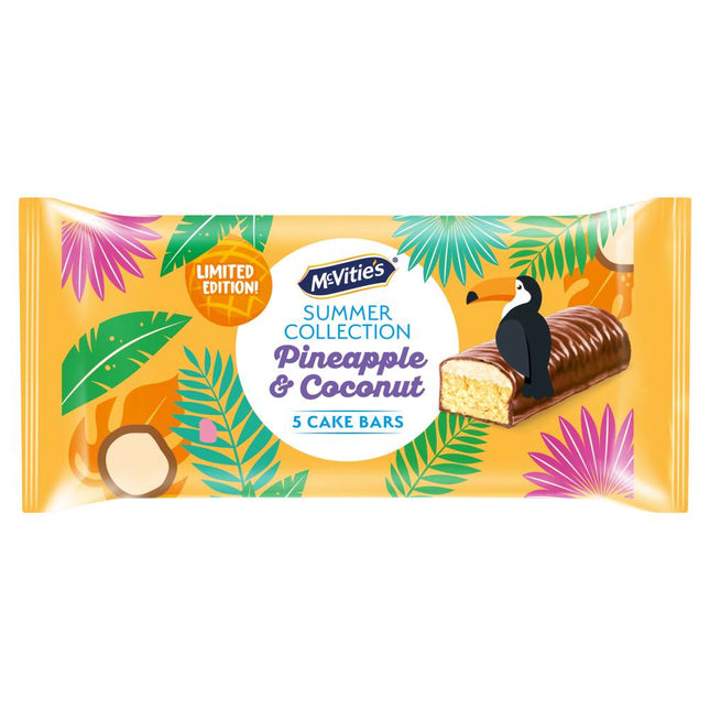 McVitie's Pineapple & Coconut Limited Edition Cake Bars 5 Pack 107.5g