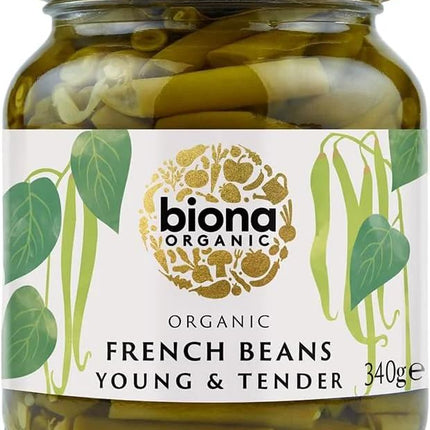 Biona Organic French Beans In Glass Jars 340g