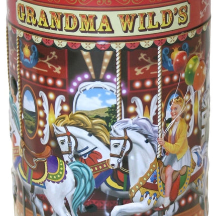 Grandma Wild's Small Embossed Nostalgic Carousel Tin 150g
