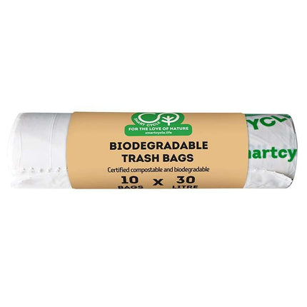 Smart Cycle Biodegradable Compostable Bags 30L - 10 Pcs 140G
