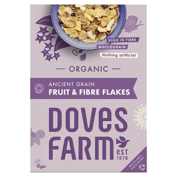 Doves Farm Organic & Gluten Free Ancient Grain Fruit & Fibre Flakes 375g