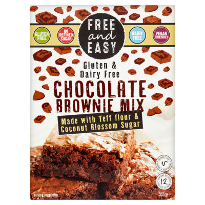 Free And Easy Gluten & Dairy Free Chocolate Brownie Mix 350g