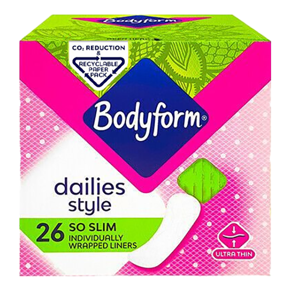 Bodyform Dailies Style So Slim Panty Liners 26 Pack