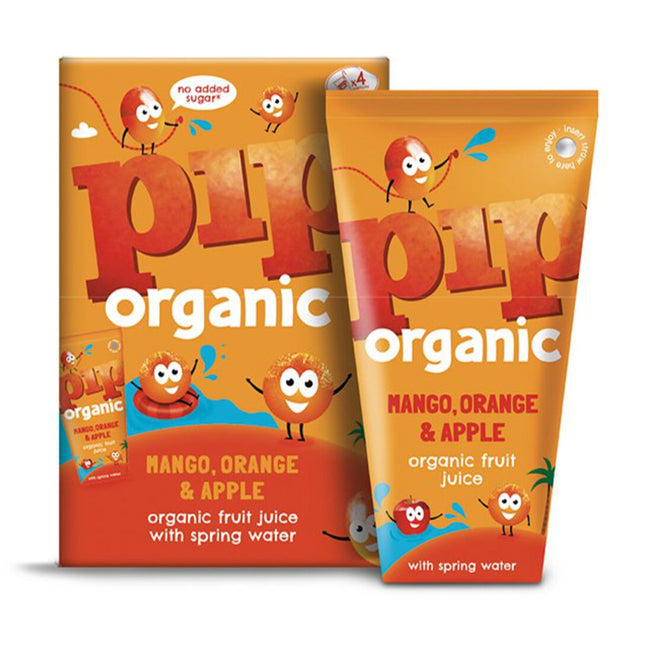 Pip Organic Mango Orange & Apple Juice with Spring Water 4 x 180ml
