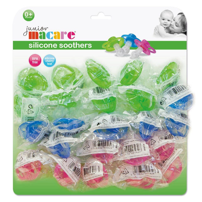 Junior Macare Multicard Soothers (X25 Soothers On A Card Display)
