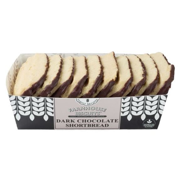 Farmhouse Biscuits Half Coated Dark Chocolate Shortbread 150g