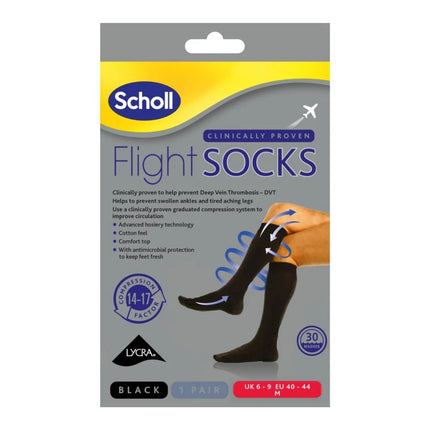 Scholl Flight Socks Cotton Feel Medium