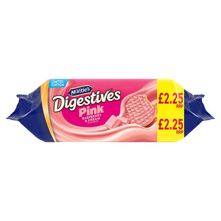 McVitie's McVitiei's Pink Digestives Raspberry & Cream Biscuits PMP £2.25 232g