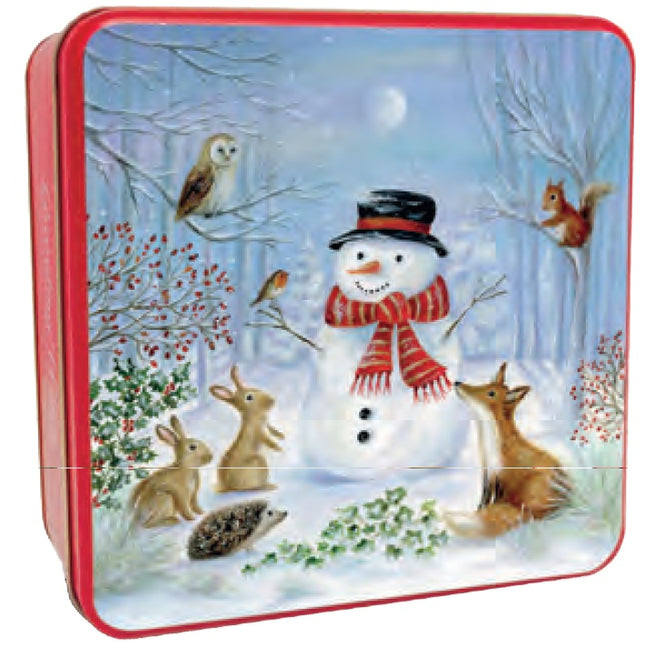 Grandma Wild's Embossed Snowman & Woodland Friends Tin 6 x 160g