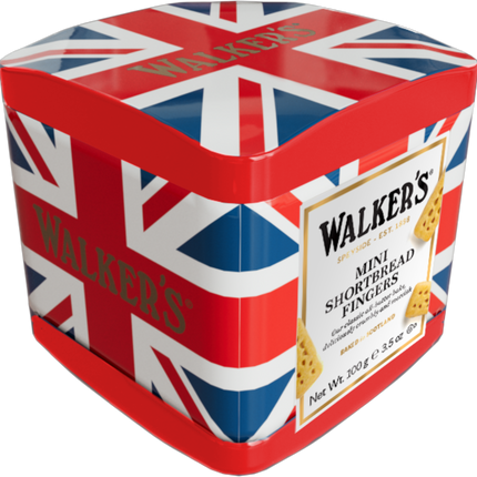 Walkers Union Jack Tin Mini Shortbread Fingers 100g