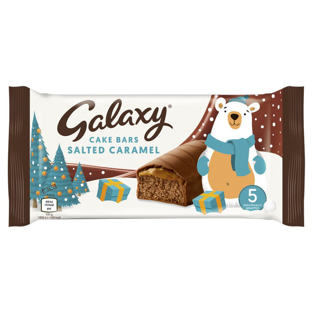 Mars Galaxy Salted Caramel Christmas Cake Bar 5 Pack, 129.55g