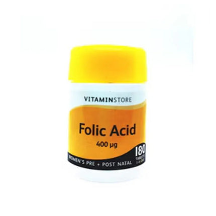 Vitamin Store Folic Acid 400Mcg Tablets 180s