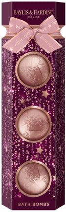 Wild Cherry & Vanilla Luxury Bath Bomb Trio Gift Set 380g