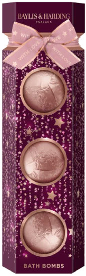 Wild Cherry & Vanilla Luxury Bath Bomb Trio Gift Set 380g