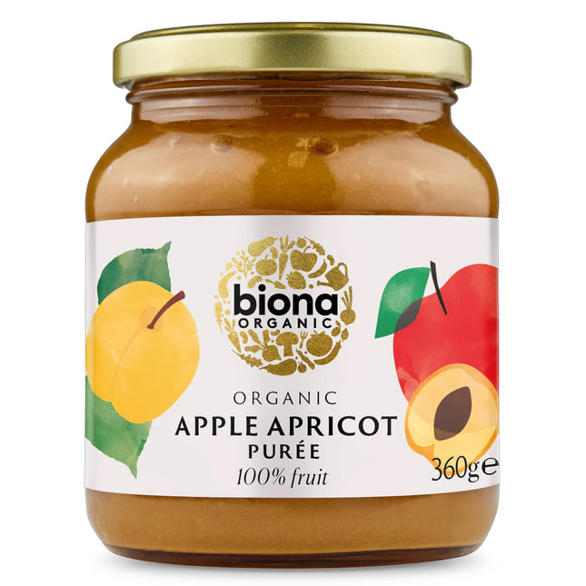 Biona Organic Apple & Apricot Puree No Added Sugar 360g