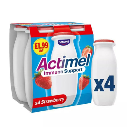 Actimel Strawberry 4Pk PMP £1.99 100G