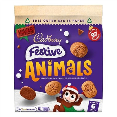 Cadbury Festive Animals 6 Pack 119G