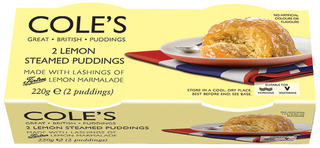 Cole's Lemon Steamed Pudding Twin Pack 110g