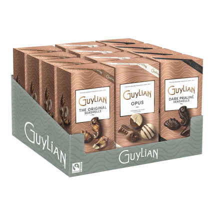 Guylian Luxe Gift box counter display - seashells 250g, dark seashells 225g, Opus 180g 180g-250g
