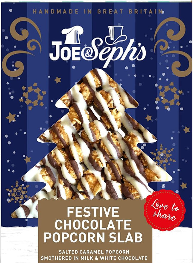 Joe & Seph's Festive Chocolate Popcorn Slab - 115g